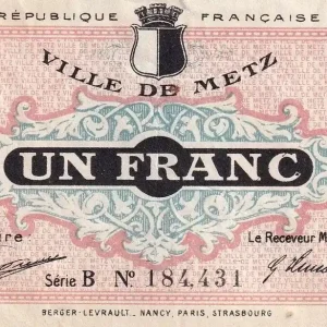 Billet France 1 Franc - Ville de Metz - 1918 Offre Spéciale