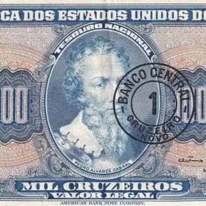 Billet Brésil 1 Cruzeiro novo sur 5000 Cruzeiros - Pedro A. Cabral - ND (1966-1967) - Série 2097 - P.187b Top Vente