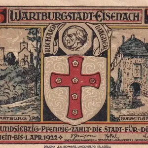 Billet Allemagne 75 Pfennig -Eisenach - Notgeld - 1922 Satisfait Ou Remboursé