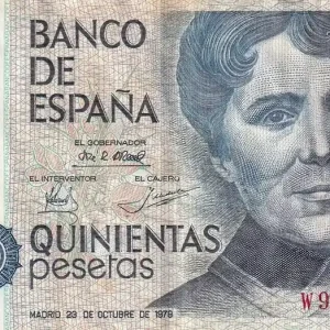 Billet Espagne 500 Pesetas - Rosalia De Castro - 1979 - Série W - P.157 Offre Spéciale