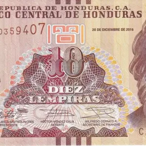 Remise Billet Honduras 10 Lempiras - Cabanas - Ville université - 2016 - Série CA - P.99c