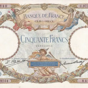 Achat Immédiat Billet France 50 Francs - Luc Olivier Merson - 28-01-1932 - Série U.9754 - F.16.03
