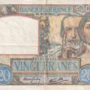 Commander Maintenant Billet France 20 Francs - Science et Travail - 30-10-1941 - Série R.6129- F.12.19