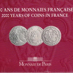 France Coffret 3 Monnaies françaises de 5 francs - 2000 ans de monnaies françaises - 2000 - coffret ouvert Seulement Aujourd’hui