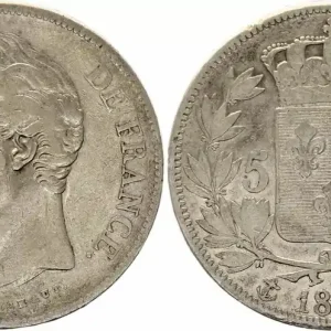 Retour Gratuit France 5 Francs Charles X - 1828 A Paris - Argent