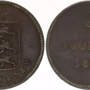 Tendance Guernesey 4 Doubles - Armoiries - 1830