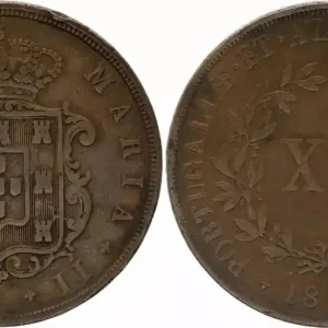 Portugal 20 Reis - Maria II - Armoiries - 1851 - KM.482 Livraison Express
