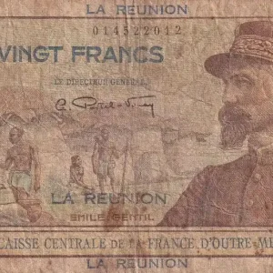 Billet Réunion 20 Francs - Emile Gentil - ND (1947) - Série V.6 - P.43 Remise