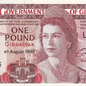 Promotion Saisonnière Billet Gibraltar 1 Pound - Elisabeth II - 1988 - Série L - P.20e