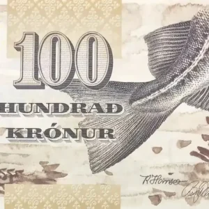 Billet Iles Féroé 100 Kronur - Poisson - 2002 - Série B-F - P.25 Offre Spéciale