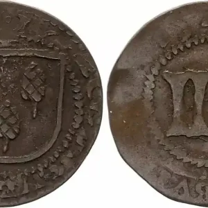 France 4 Deniers Eglise et Couvent de Saint-Bertin - Saint-Omer - 1526 Marque