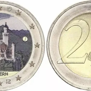 Allemagne 2 Euros - Bavière - Colorisée - J (Hambourg) - 2012 Jusqu’à Épuisement Des Stocks