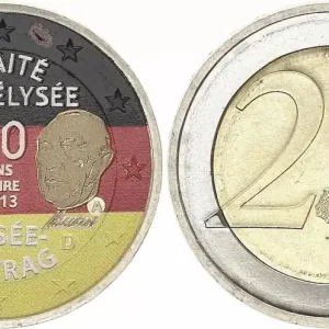 Dernier Modèle Allemagne 2 Euros - Traité de l'Elysée - Colorisée - A (Berlin) - 2013