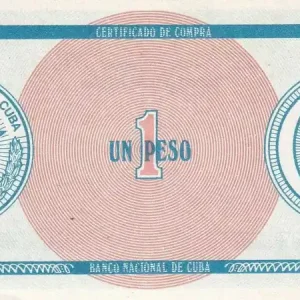 Billet Cuba 1 Peso - Armoiries - 1987 - Série FH - P.FX11 Livraison Express