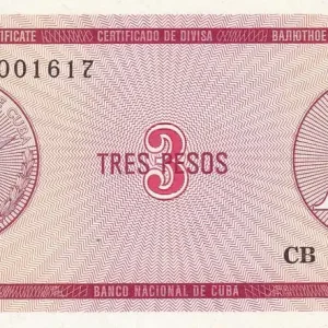 Promotion Billet Cuba 3 Pesos - Armoiries - 1985 - Série CB - P.FX2