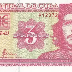 Solde Billet Cuba 3 Pesos - Che Guevara - 2005 - Série FB-03 - P.127b
