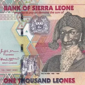 Gros Lot Billet Sierra Leone 1000 Leones - Bai Bureh - Parabole - 2020 - Série HM - P.NEW