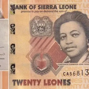 Certifié Billet Sierra Leone 20 Leones - Constance Cummings-John - 2022 - Série CA - P.NEW