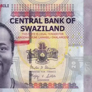 Solde Billet Swaziland 20 Emalangeni - Roi Mswati III - Vache -Hybride - 2017 - Série AB - P.37c