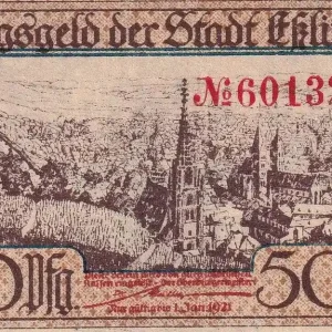 Garantie Incluse Billet Allemagne 50 Pfennig - Esslingen - Notgeld - 1921
