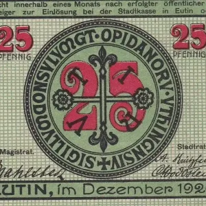 Billet Allemagne 25 Pfennig - Eutin - Notgeld - 1920 Jusqu’à Épuisement Des Stocks