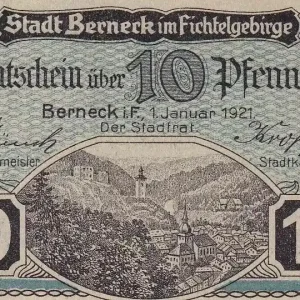 Billet Allemagne 10 Pfennig - Berneck - Notgeld - 1921 Prix Réduit