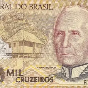 Offre Limitée Billet Brésil 1000 Cruzeiros - Candido Rondon - Enfants - ND (1990) - Série A-A - P.231b