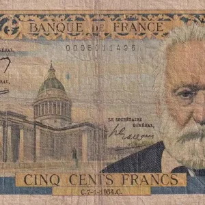 Livraison Gratuite Billet France 500 Francs - Victor Hugo - 07-01-1954 - Série A.3 - F.35.01