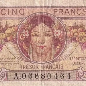 Solde Billet France 5 Francs - Tête de femme - 1947 - VF.29.01