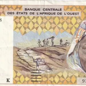 Billet BCEAO 1000 Francs - Femme - Lettre K (Sénégal) - 1993 - P.711Kc Marque