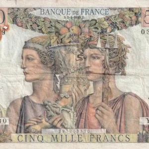 En Vogue Billet France 5000 Francs - Terre et Mer - 02-01-1953 - Série Y.119 - F.48.08