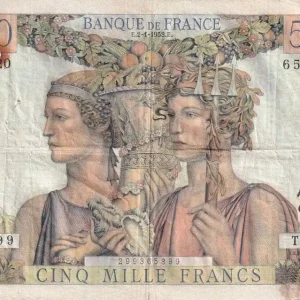 Billet France 5000 Francs - Terre et Mer - 02-01-1953 - Série T.120 - F.48.08 Must-Have