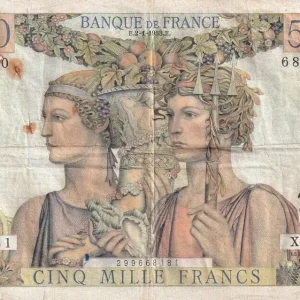 Exclusif Billet France 5000 Francs - Terre et Mer - 02-01-1953 - Série X.120 - F.48.08