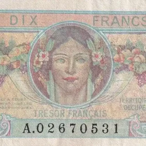 Artisanat Billet France 10 Francs - Portrait de femme - 1947 - VF.30.01