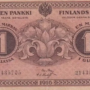 Bon Plan Billet Finlande 1 Markka - Marron - 1918 - P.35