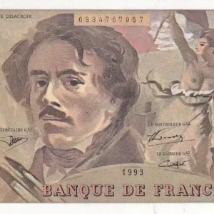 Billet France 100 Francs - Delacroix - 1993 - Série K.254 - F.69BIS.08 Remise