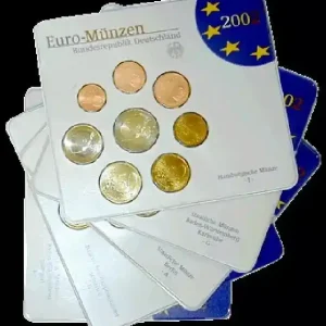 Haute Qualité Allemagne Coffret 2002 - 8 monnaies x 5 Ateliers