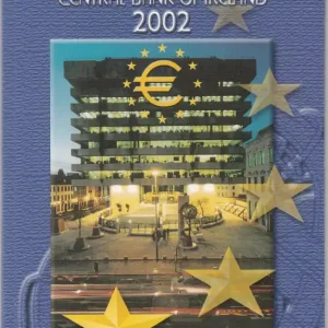Irlande Coffret BU 8 monnaies - 1 c à 2 Euros - 2002 - coffret abimé Authentique