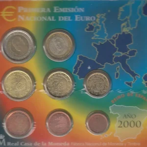 Meilleure Qualité Espagne Série Espagne 2000 -Serie de 8 pièces Euro