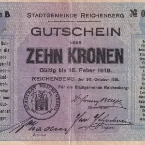 Billet Autriche 10Kronen - Gutschein - 1919 Fait Main