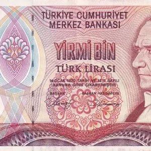 Meilleure Vente Billet Turquie 20000 Turk Lirasi - Pdt Ataturk - ND (1988) - Série C - P.201b