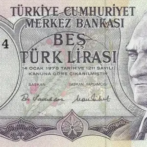 Meilleure Qualité Billet Turquie 5 Turk Lirasi - Pdt Ataturk - ND (1976) - Série K - P.185