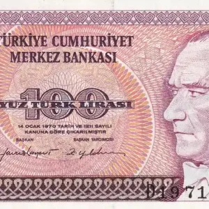 Livraison Express Billet Turquie 100 Turk Lirasi - Pdt Ataturk - ND (1984) - Série D - P.194a