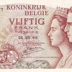 Billet Belgique 50 Francs - Baudoin Ier & Fabiola - 16-05-1966 - P.139 Promotion