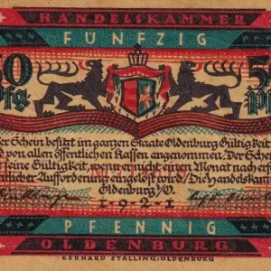 Garantie Incluse Billet Allemagne 50 Pfennig - Oldenburg - Notgeld - 1921