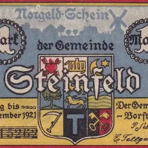 Billet Allemagne 1 Mark - Steinfeld - Notgeld - 1921 Promotion Saisonnière