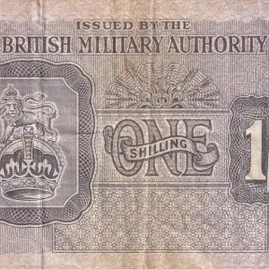 Billet Royaume-Uni 1 Shilling - Lion - Couronne - ND (1943) - Série D - P.M2 Gros Lot