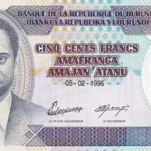 Billet Burundi 500 Francs - Melchior Ndadaye - 1995 - Série S - P.37A Quantité Limitée