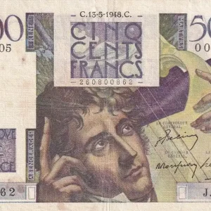 Offre Limitée Billet France 500 Francs - Chateaubriand - 13-05-1948 - Série J.105 - F.34.08