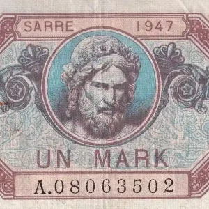 Billet France 1 Mark - Homme barbu - Femme avec fruits - 1947 - VF.44.01 Promotion Saisonnière